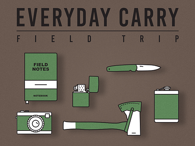 Everyday Carry/ Field Trip edc equipment excursion icons nature