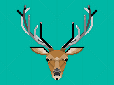 Deer animal deer head horns