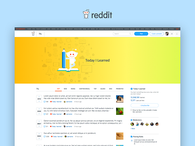 Reddit redesign - W.I.P alien content forum reddit redesign robot web design