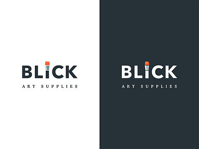 Blick logo redesign art supplies branding logo logo design