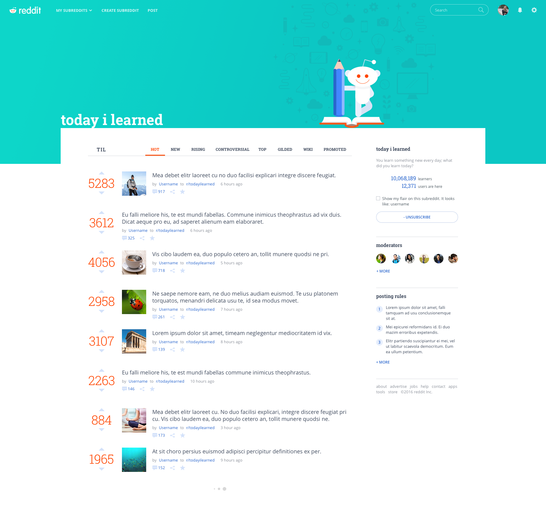 Download Reddit redesign Version 2 by Jessica Wang on Dribbble