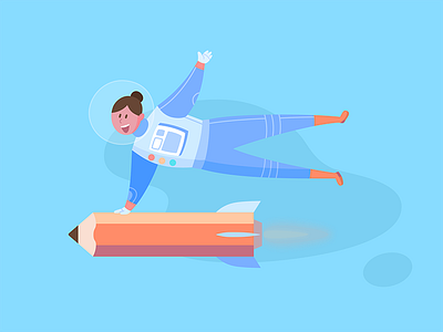 Astronaut - version 2 astronaut character illustration ui ux vector