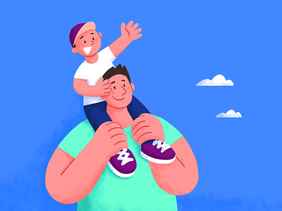 Father And Son design family father fatherandson fathersday illustration people son ui