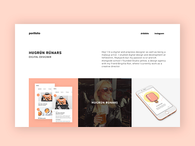 My first portfolio site appdesign design digital designer illustration mobile design portfolio ui webdesign