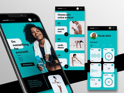 Fitness App graphic design website
