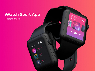 Sport Music App app app design design dribbble illustration iwatch music app music player product design prototype ui ux