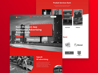 Advertising Agency Landing Page design graphic design ui ux web