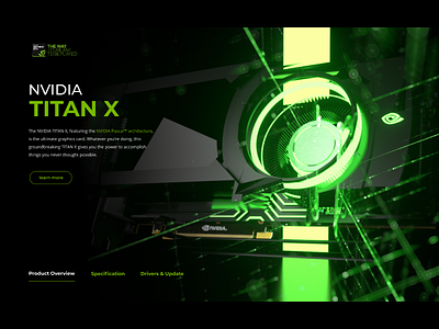 Nvidia TITAN X web page app design dribbble graphicdesign invisionstudio landingpage nvidia prototype studio ui ux web webdesign website