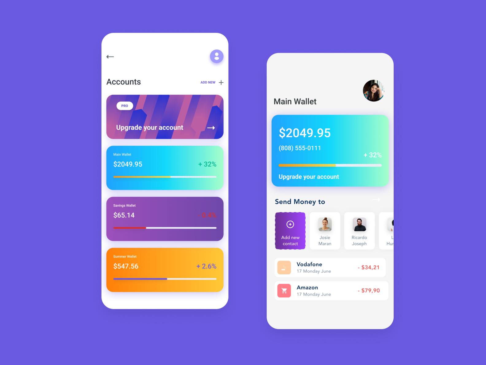 Simple Wallet UI Design By A Fikri Alhimsah On Dribbble