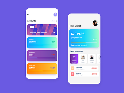 Simple Wallet UI design app branding design dribbble figma figmadesign icon illustration logo mobile app mobile app design mobile design mobile ui ui uidesign ux vector