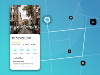 Parkable spot page mockup