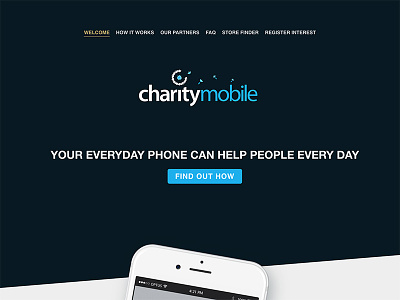Charity Mobile website css css animation front-end development motion design ui ui design ux design web design