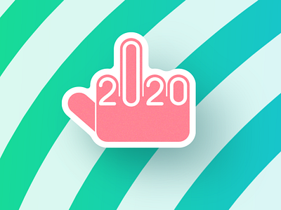 Fuck 2020! fuck illustration logo logotype new year sticker vector