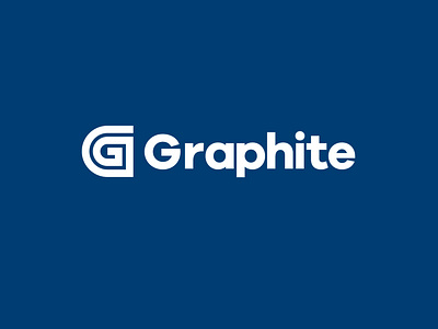 Graphite Logo blue design font g graphite line logo mark print simple thick ui ux web