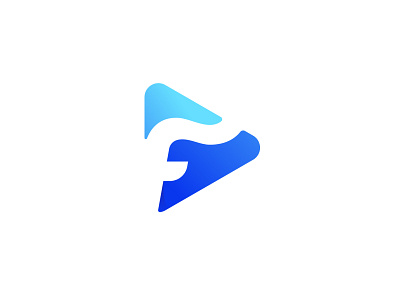 F Logo app blue design f icon logo mark ui ux vector web