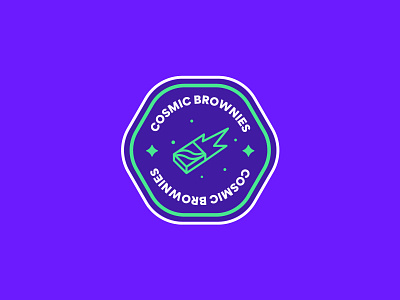 Cosmic Brownies blue design food graphic icon idenity logo mark ui ux vector web