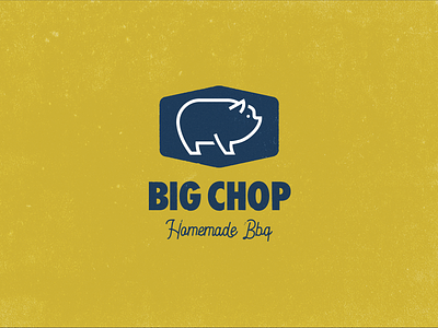 Bigchop bbq blue chop design graphic grunge meat navy noise old pig pork retro smokehouse steakhouse texas vintage weathered yellow