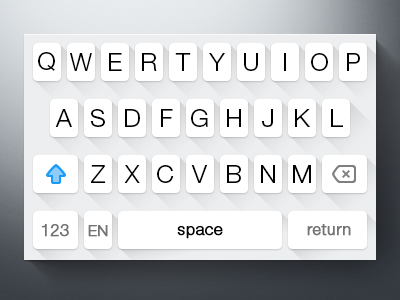 Keyboard for iOS7 widget