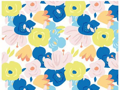 Pastel Floral Booms Seamless Pattern