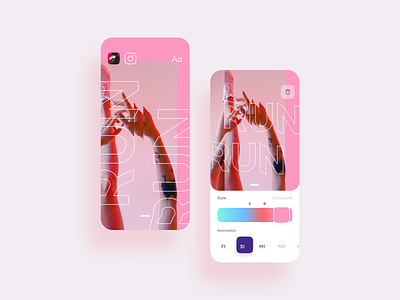 Instagram story maker app app concept design mobile ui