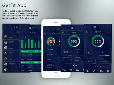 GetFit App app interaction ios mobile running sport ui ui design ui ux ux