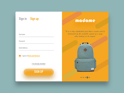 Sign up Screen ecommerce interaction login password sign in sign up ui ux design username web website