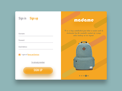 Sign up Screen