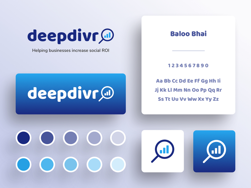 Branding | deepdivr (Saas) analytics app brand branding branding design card cards clean data design icon logo logo design modern social media