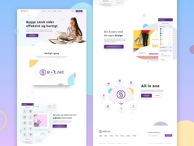 Web Design | Danish Web-Builder Tool (Saas) abstract clean colourful danish design shapes simple ui web web builder web design webdesign website website design