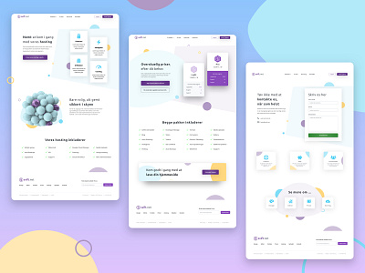 Web Design | Danish Web-Builder Tool (Saas) abstract clean colourful danish design light shapes simple clean interface ui web web builder web design website website design