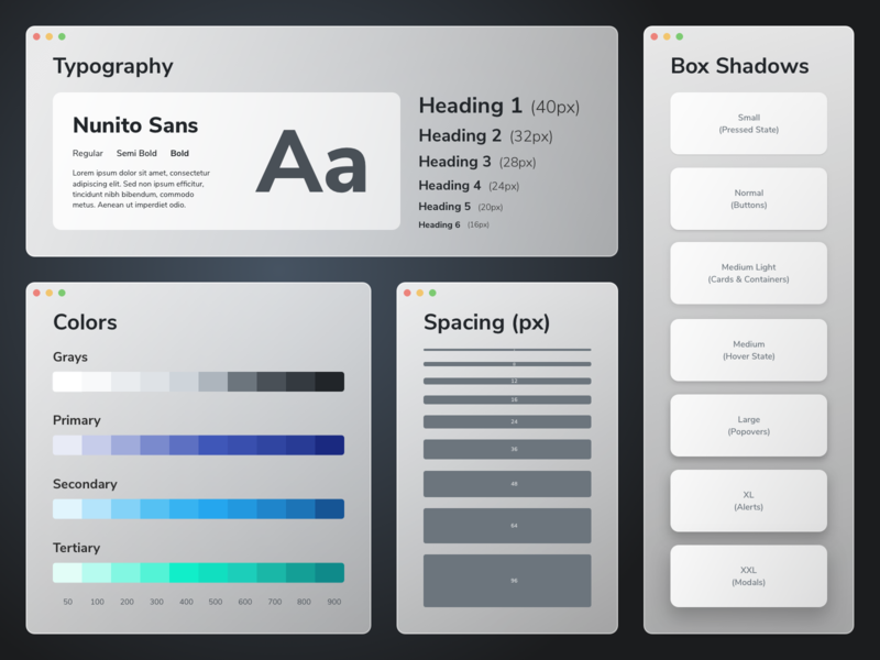 Design System | deepdivr (Saas) bootstrap cards cards ui clean component ui components css design design systems elements rounded shadows styles theme typography ui user interface user interface design