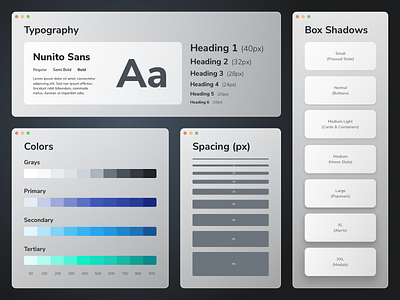 Design System | deepdivr (Saas) bootstrap cards cards ui clean component ui components css design design systems elements rounded shadows styles theme typography ui user interface user interface design