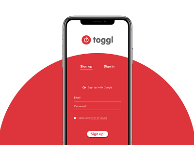 Sign Up Page UI | toggle