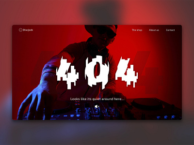 404 Page | DJ Gear Webshop 404 design desktop desktop design dj gear shop ui uiux user experience user interface web design website website design