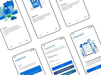 Legalaid Onboarding ios mobile app ui ux ux ui