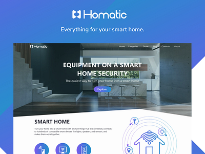 Homatic adobe adobexd ecommerce smarthome web webdesign website design