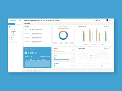 HR - Dashboard First Shot for Dribbble adobe adobexd dashbaord design first firstshot hr icon minimal shadow shot type typography ui ux uxui uxuidesign web website xd