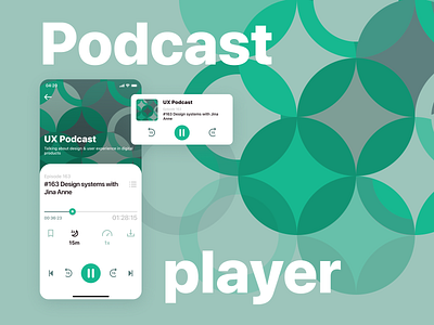App: player app app design circles ios ios app music music player player player speed podcast remote ui vidget