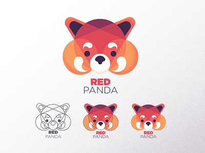 Red Panda graphic design illustration logo