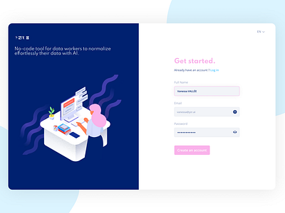 Sign up screen - YZR - Daily UI 01