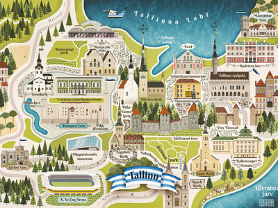 Tallinn Map Postcard