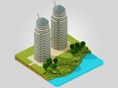 Dnipro Towers dnipro towers ukraine voxel