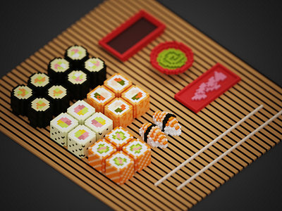 Voxel Sushi Assorti sushi voxel