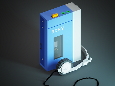 Legendary Sony Walkman voxel walkman