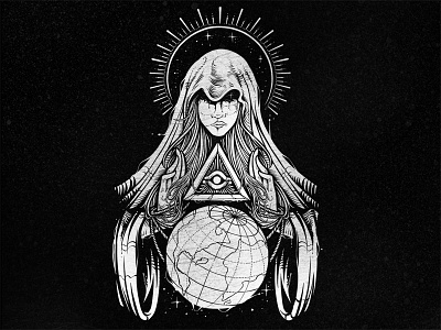 iluminati black and white black work illustration vintage