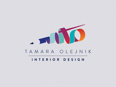 T O branding design icon interior designer logo logotype pensil typography vector