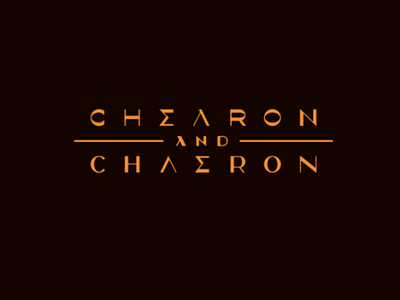 Chearon and Chaeron autors font branding characer font greece logo logotype mark making modern font typography vector