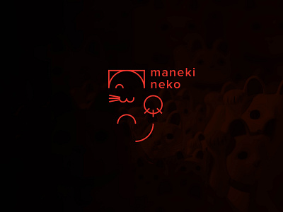 Maneki neko cat china chinese culture design icon illustration logo lucky cat maneki neko maneki neko modernism neko simple symbol vector 招き猫
