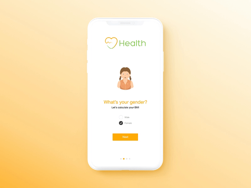 Health App animation app design health app landing page motion graphics ui design user experience