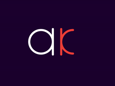 AK logo reveal animation motion graphics